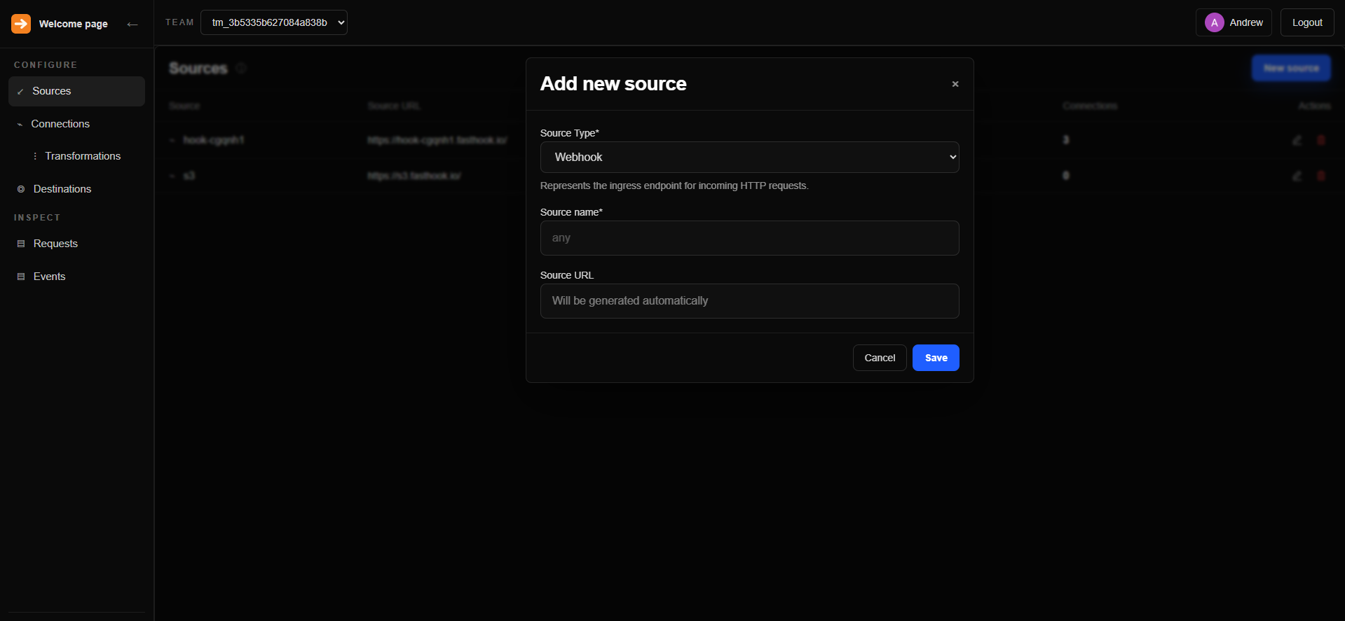 Create a FastHook source